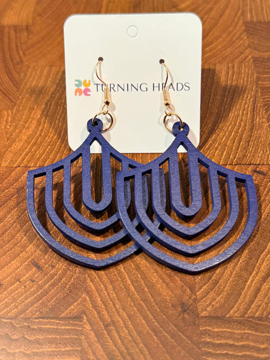 Wood Arc Drop Earring