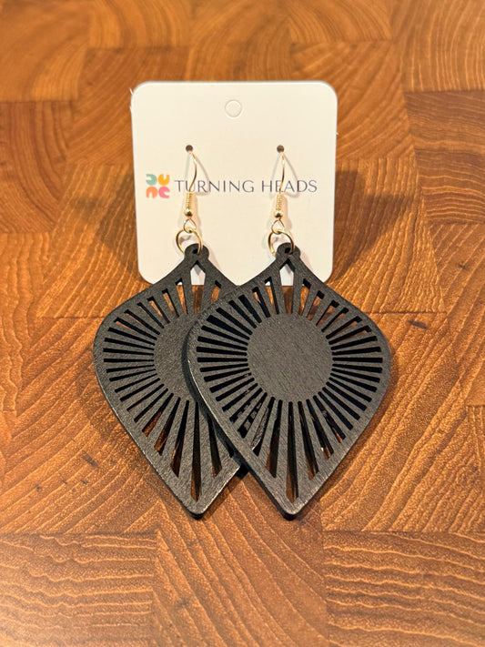 Wood Teardrop Earring