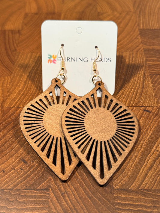 Wood Teardrop Earring