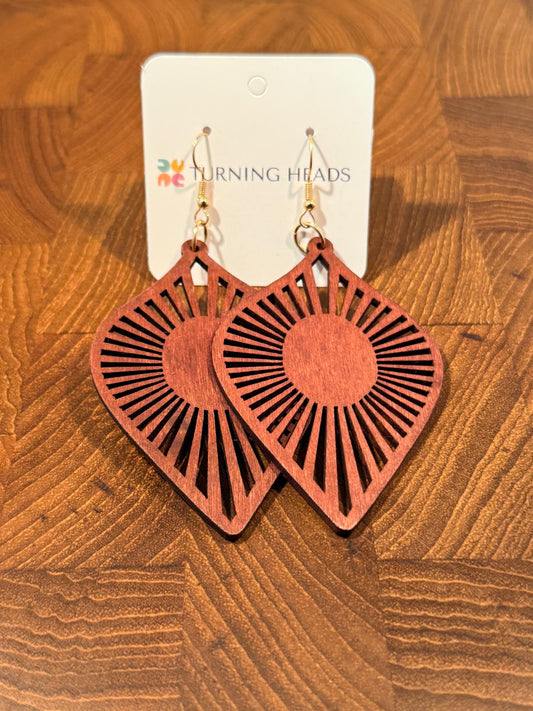 Wood Teardrop Earring